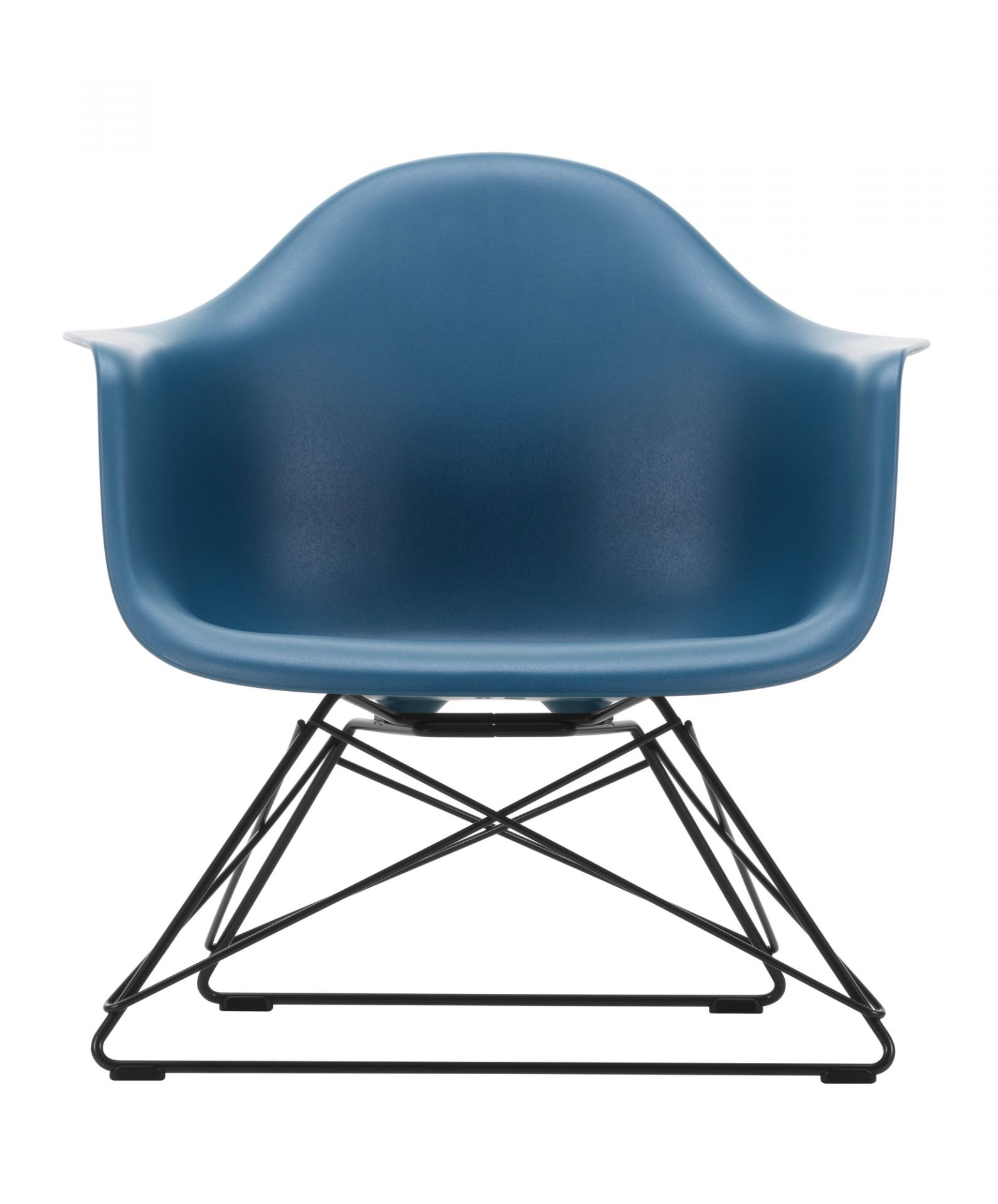 Eames Plastic Arm Chair LAR Stuhl Vitra Schwarz - Meerblau
